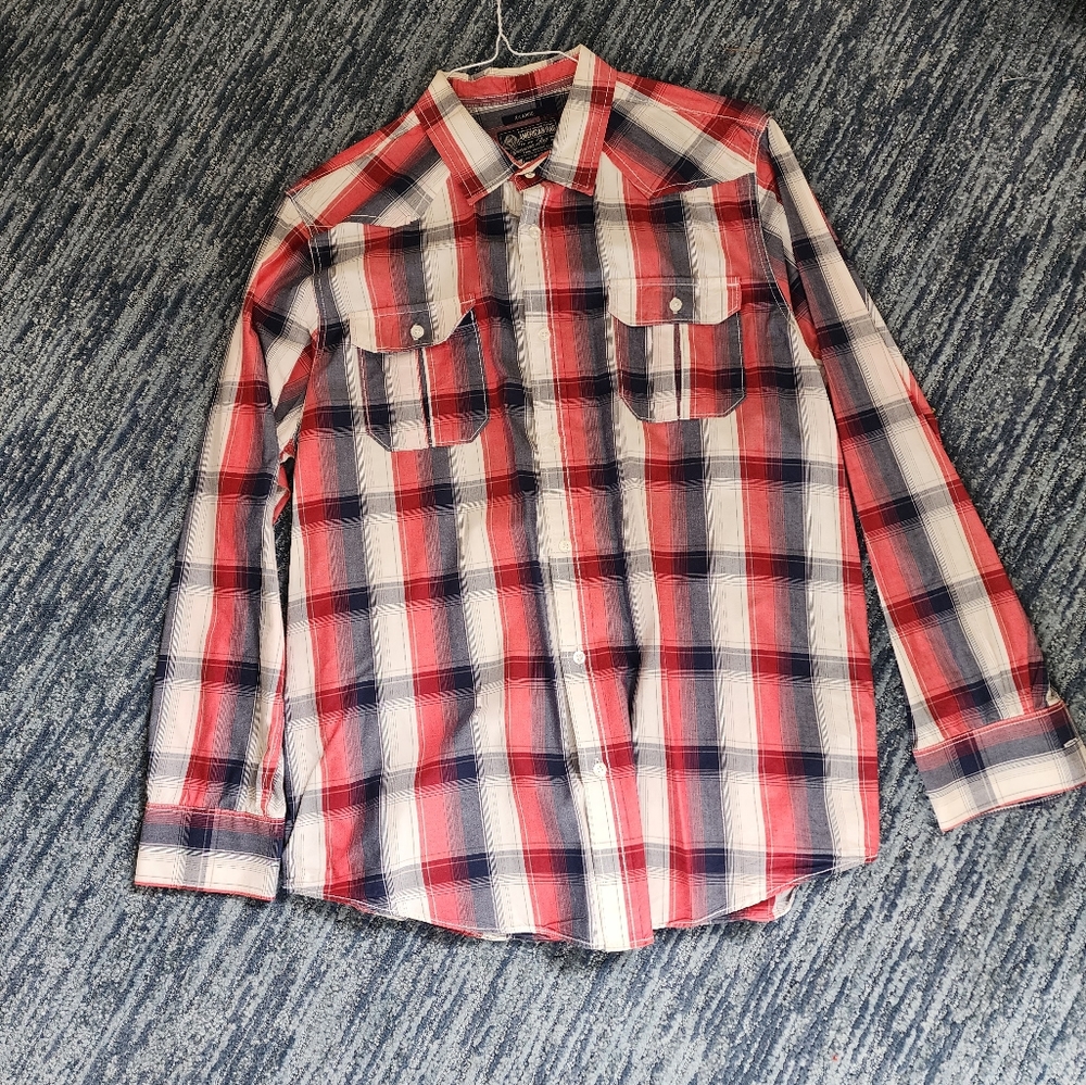 American Rag Long Sleeve Plaid Shirt